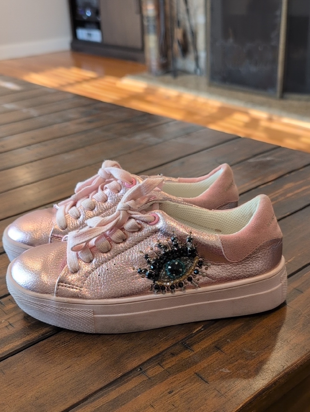 Kurt Geiger Mini Laney Eye Sneakers Jewel Metallic